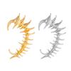 Edgy Silver/Gold Color Skeleton Earrings Fashionable Ear Clips Halloween Ear Cuff Accessory for Fashion Enthusiasts