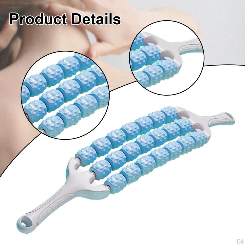Massage Roller Stick Manual Massager Fitness Gym Handheld Muscle Relaxer Tool for Buttocks,