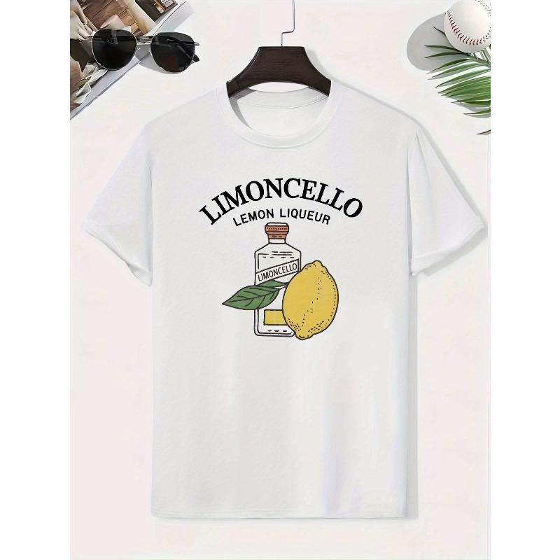 European sizes LIMONCELLO LEMON LIQUEUR Boys T-Shirt, Creative Casual Tee, Lightweight And Comfortable Short Sleeve Top for Summer Kids Wear 110 белый
