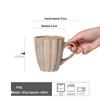Retro Embossed Ceramic Mug – Office & Home Coffee, Tea, or Water Cup