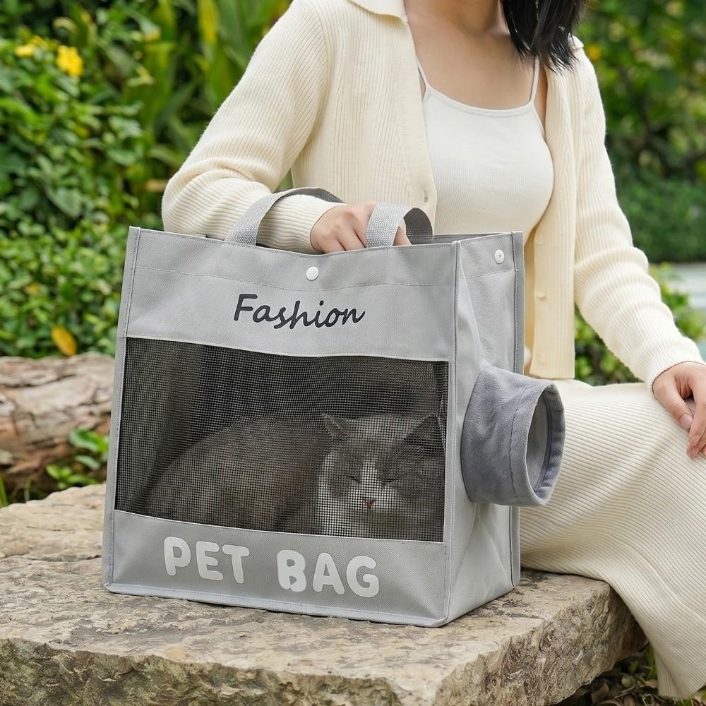 Large Capacity Pet Carrier Bag Soft Breathable Cat Shoulder Bag Cats Carrying Case Camping