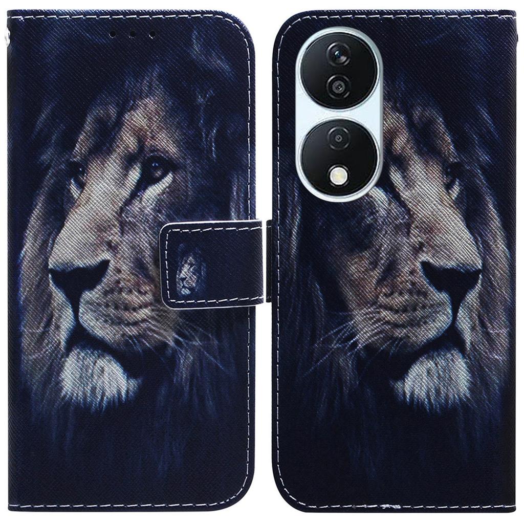 For Honor X7b 4G/90 Smart/Play 50 Plus 5G Leather Case Pattern Printing Wallet Phone Cover