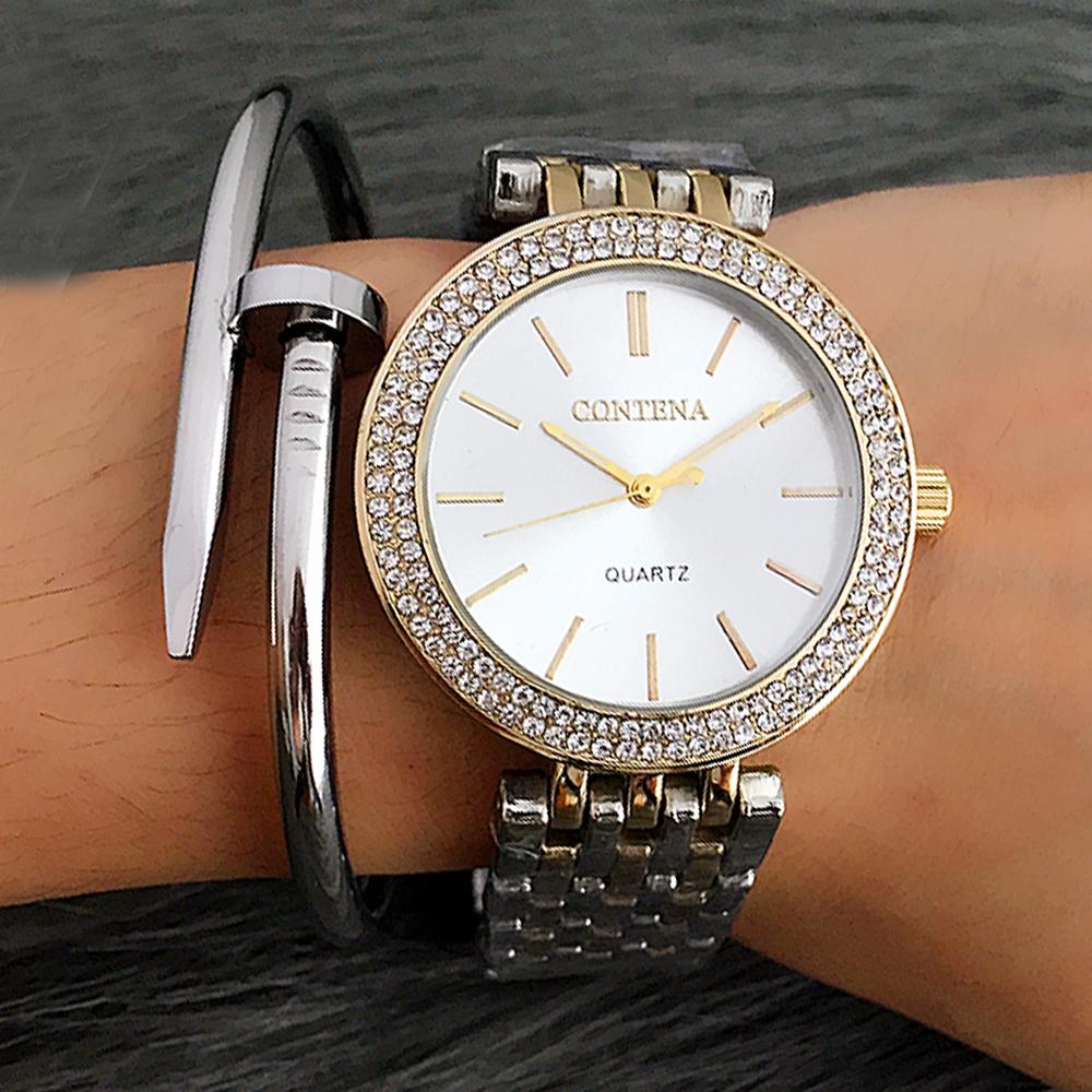 Relogio Feminino New Crystal Diamond Watch Luxury Silver Women Watches Fashion Women's Watches Full Steel Wrist Watch Clock Saat