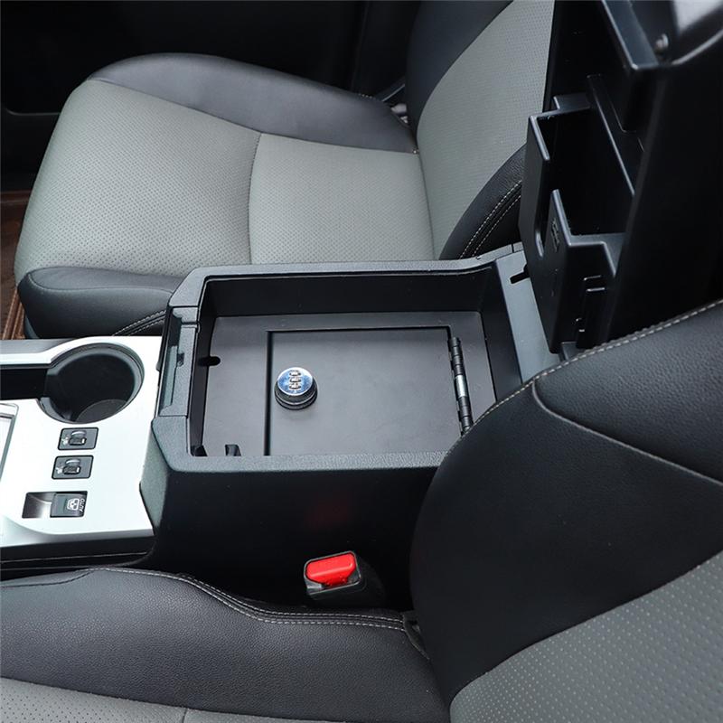 Car Armrest Safe Box Center Console Storage Organizer For Toyota 4Runner 2010-2025 Accessories, 3-Digit Combination Lock