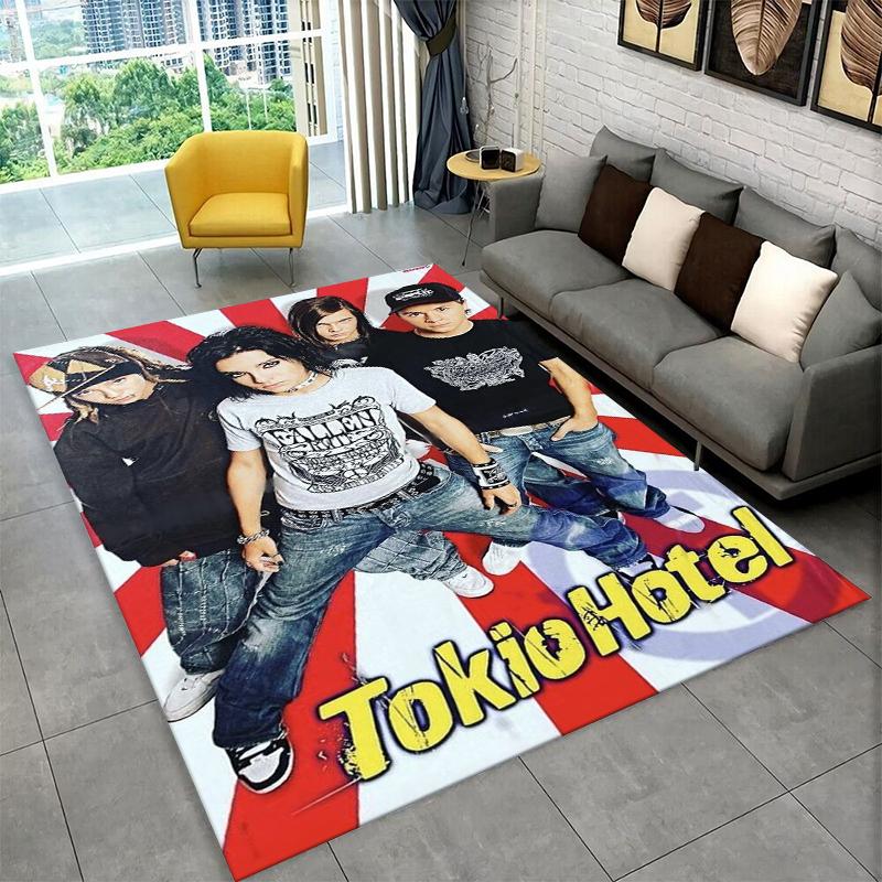 

Rock Band Tokio Hotel Bill Kaulitz Carpet Rug for Bedroom Living Room Sofa Playroom Doormat Home Decor,Kid Area Rug Non-slip 40x60cm