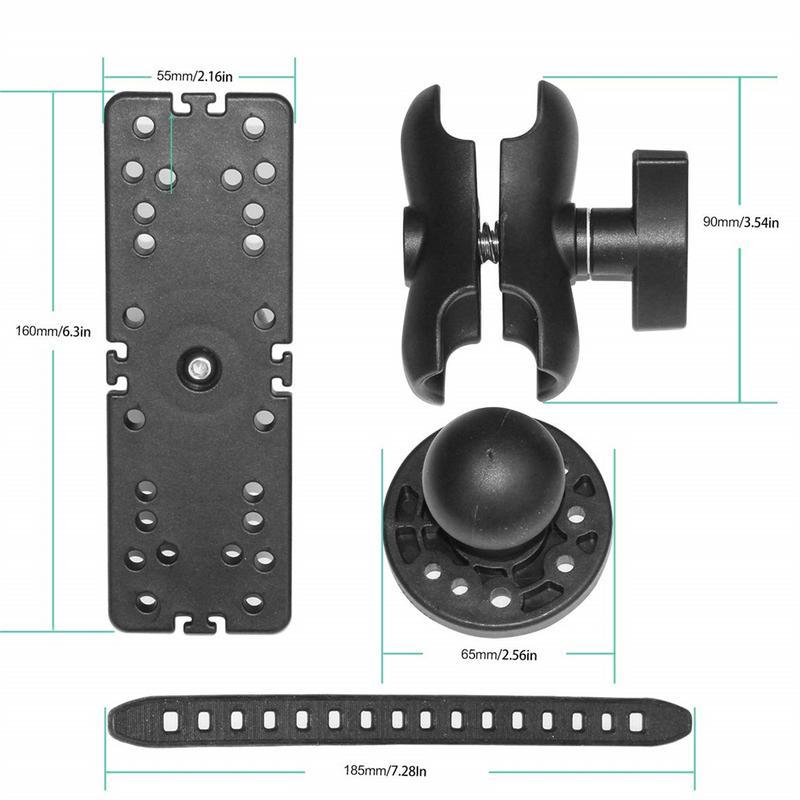 Marine Boat Fishfinder Bracket 360 Degree Depth Sounder Base Mount Universal Transducer Bracket Fishes Finder Mount GPS Plate