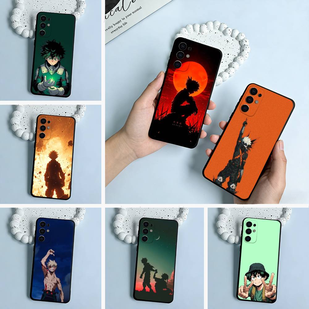Shonen Anime-My -H-Hero -Academia Soft Silicone Case for Samsung S25, S24, S21, S22, S23, S30, Ultra, S20, Plus, FE, Lite-Black