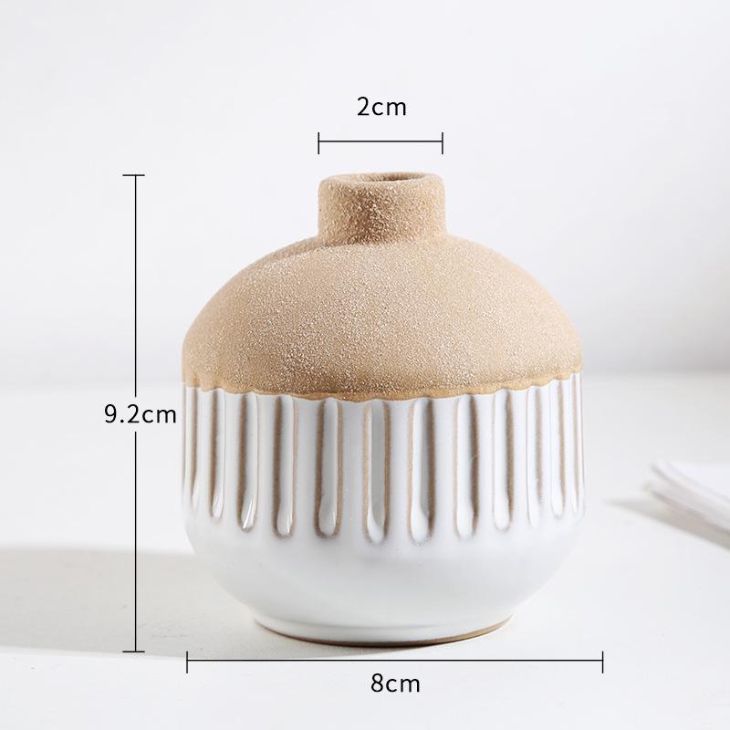 European Ceramic Mini Vase & Incense Burner - Creative Craft Ornament for TV or Wine Cabinet Decor