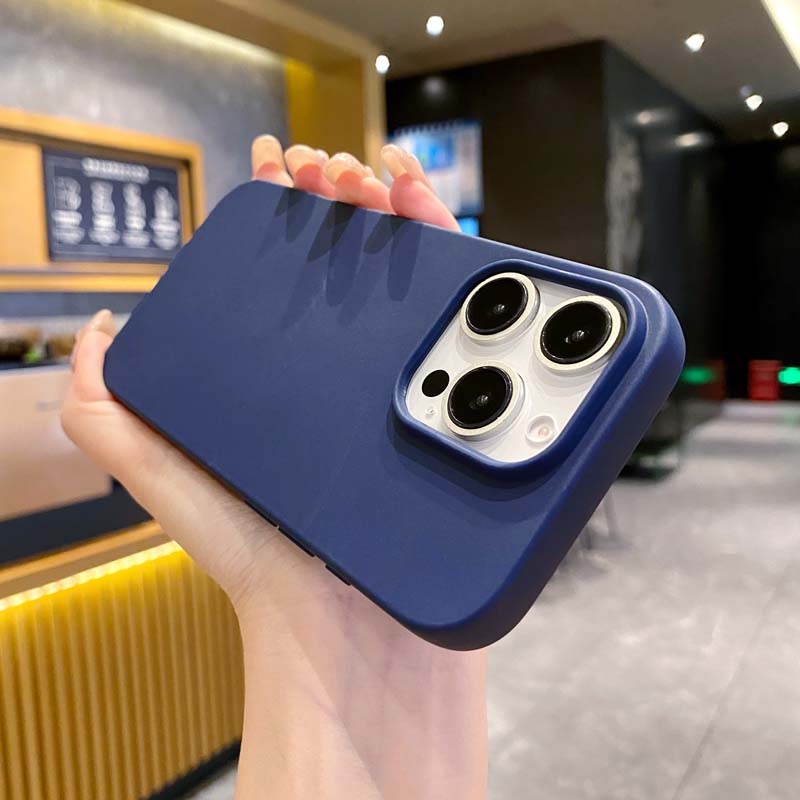 Neue einfarbige Handyhülle für iPhone 16 15 14 13 12 11 Pro Max 16Pro Weiches Silikon Stoßfest Schutz Zubehör Hülle