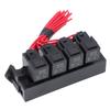 15 Slots Blade Fuse Relay Box Kit Waterproof 4 Pin Relay Block Fuse Set for Bus Boat 12V 40A