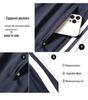 Navy Blue Ultra-Thin School Uniform Pants with Two White Stripes for Students