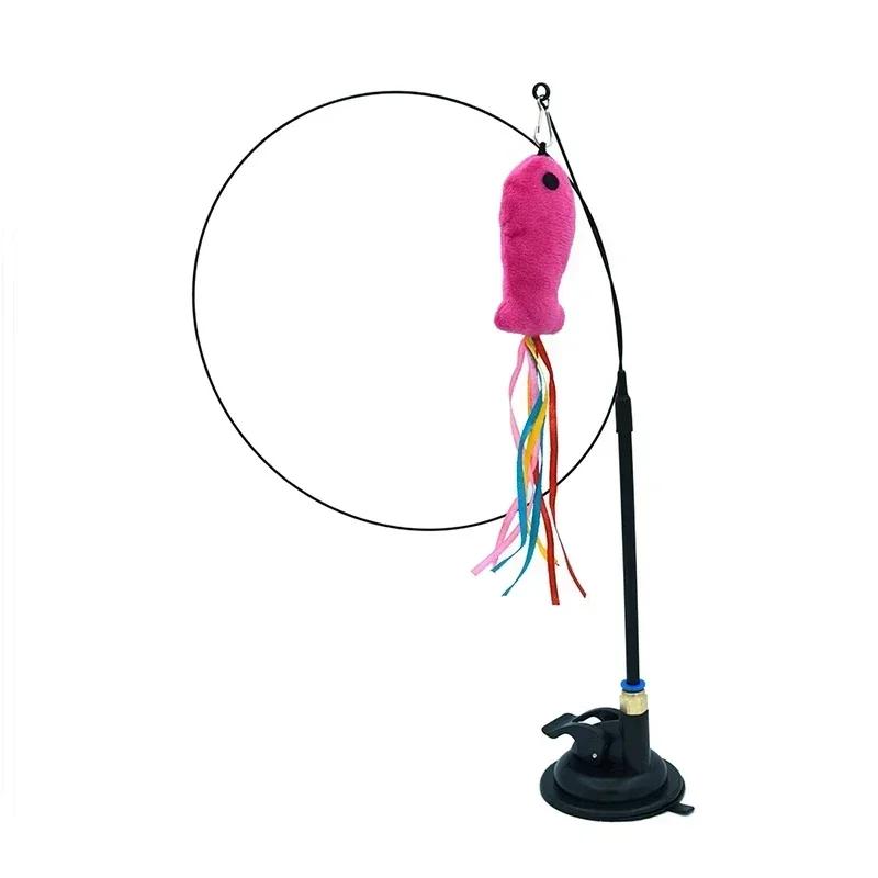 Interactive Cat Toy Funny Simulation Bird Feather with Bell Cat Stick Toy for Kitten Playing Teaser Wand Toy Pet Cats Supplies