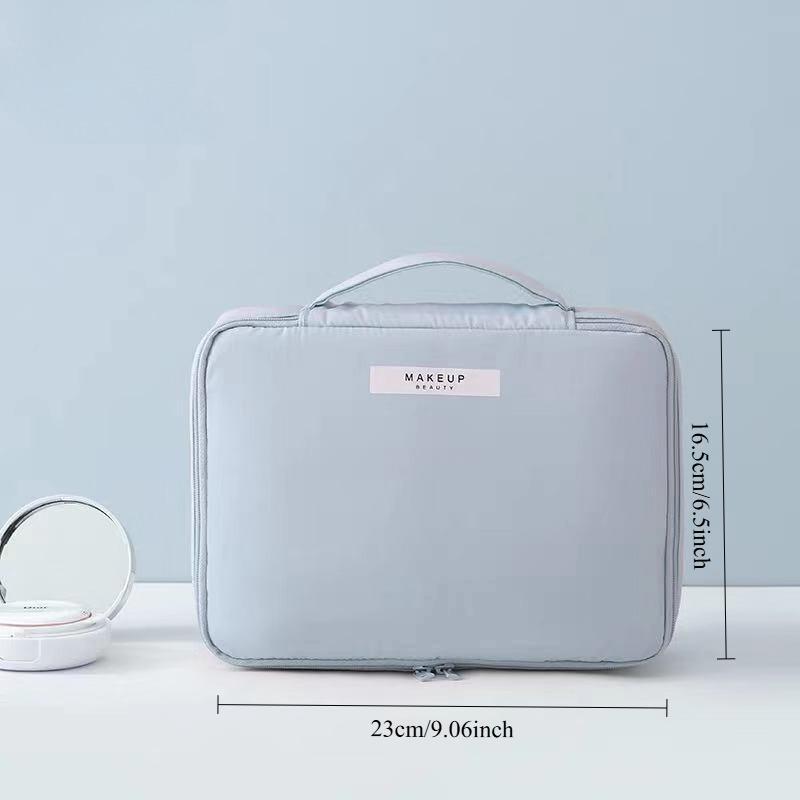 Ladies Portable High Appearance Index Cosmetic Bag Large-capacity Travel Washing Bag Three-dimensional Makeup Storage Bag