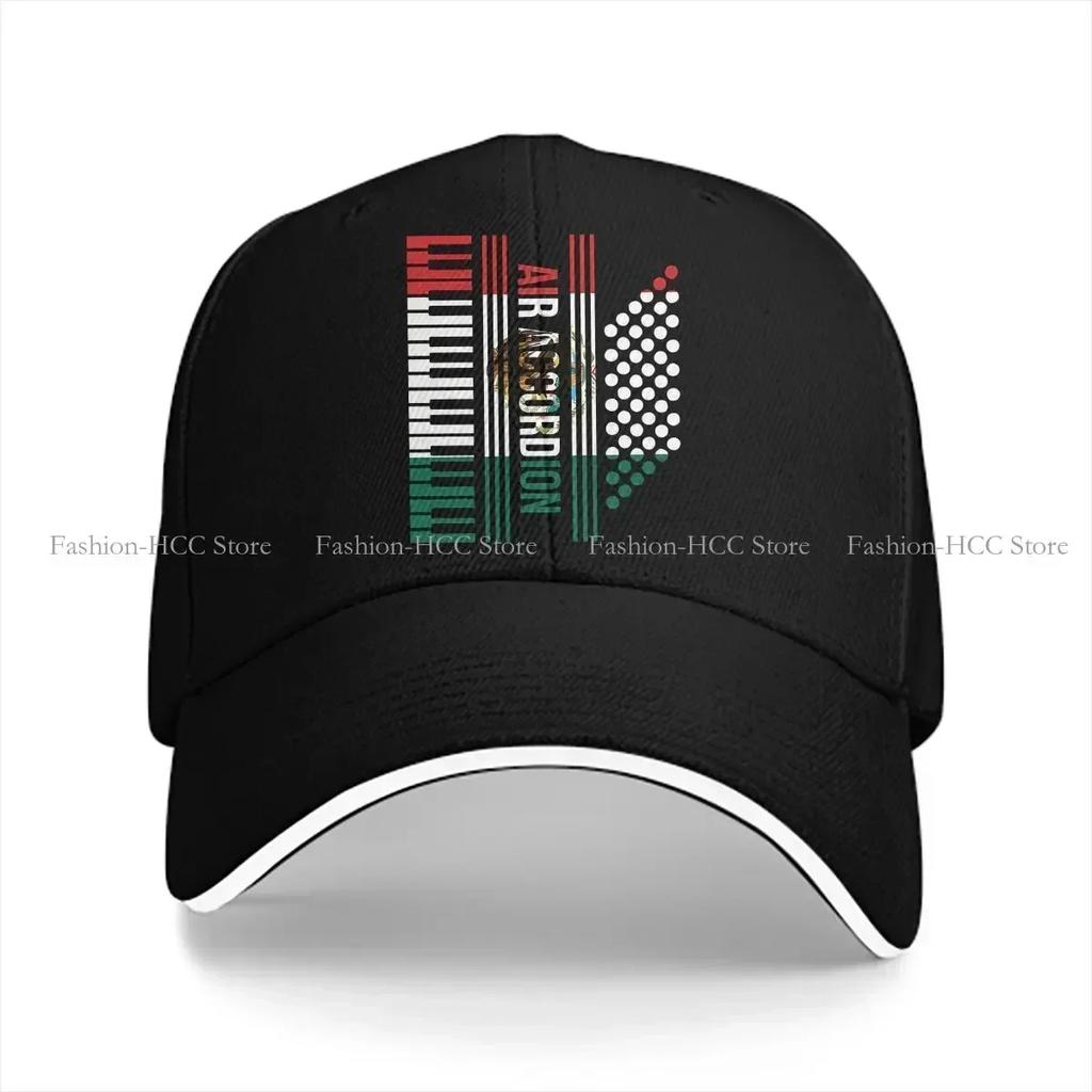Washed Unisexs Baseball Cap Air Accordion Trucker Snapback Caps Dad Hat Mexican Flag