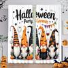 Halloween Party Dwarf Printed Curtains Pole Bag Home Decoration Room Curtain Set Of 2 Made Polyester Washable