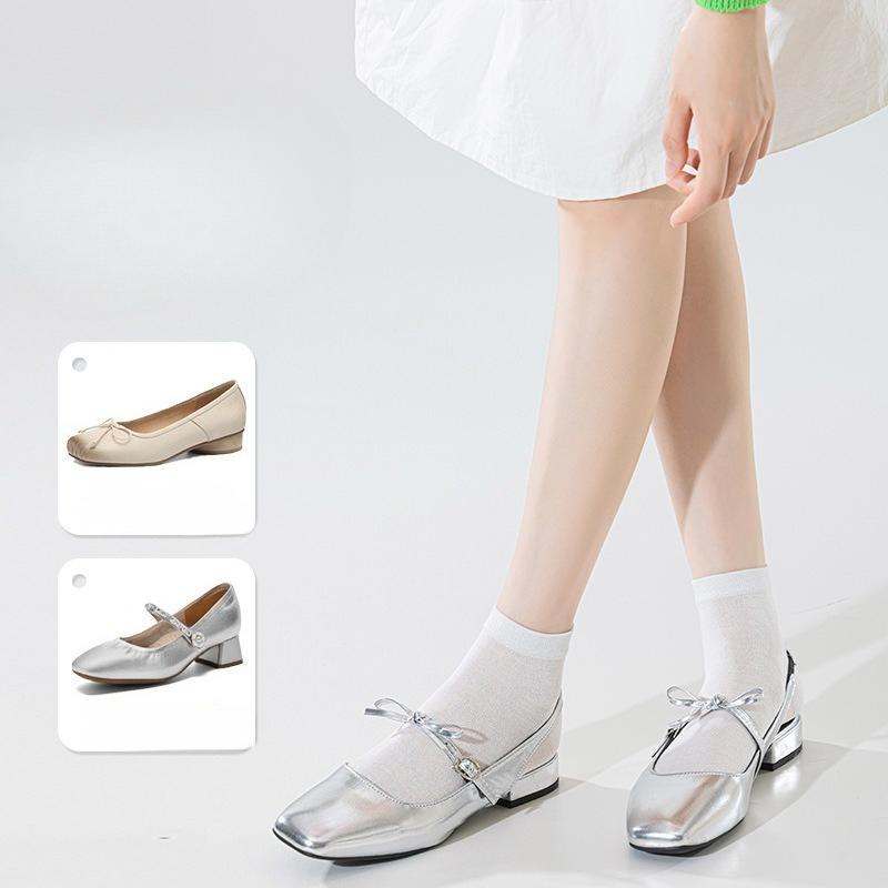 Summer Women's Thin Short Socks, Women's Mulberry Silk Socks, Cool Boneless Mesh Breathable Ice Socks