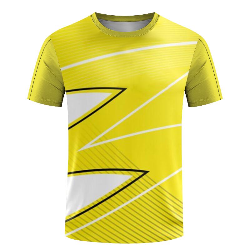 Mens Printed T-shirt Quick Drying And Sweat Absorbing Fitness Wear Womens Tennis Training Wear Badminton Wear Oversized Boys Top