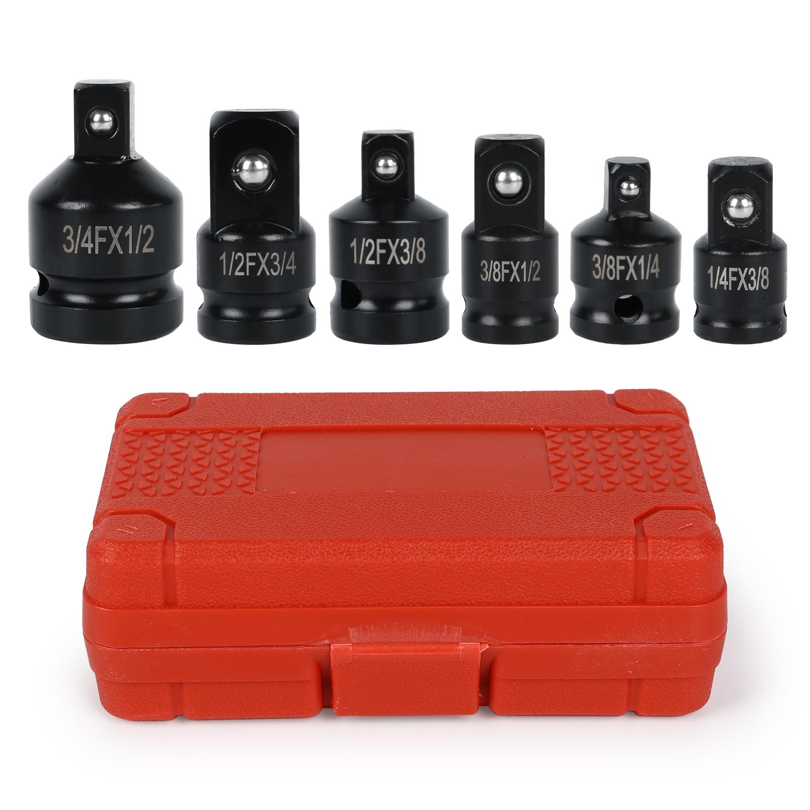 

1/4 3/8 1/2 3/4 1 Inch Pneumatic Socket Square Drive Adapter Set for Air Impact Wrench Tools Garage Workshop Mechanic Use