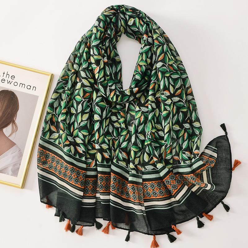 Herbst Neue Mode Böhmisch Süß Floral Quaste Viskose Schal Tuch Dame Hohe Qualität Wickel Pashmina Stola Bufandas Muslimischer Hijab