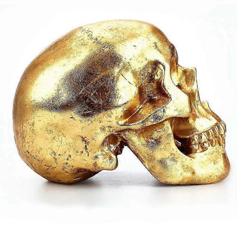 Skull Accessories Gold Skull Bank Cute Skull Decor Halloween Decoration Money Storage Home Decor Item Golden 1Pcs - DSW