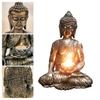 Resin Crafts Handmade Fine Workmanship 2 Colors Smooth Surface Buddha Statue for Bedroom