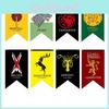 Bandeira Banner de Game of Thrones com Tecido de Poliéster para Decoração de Quarto Temático