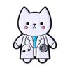 Spille smaltate Gatti Carini Dottore Gattino Cartone Animato Che Indossa Camice da Medico e Stetoscopio Spilla Dottore Animali Distintivo da Reverto Gioielli Regali