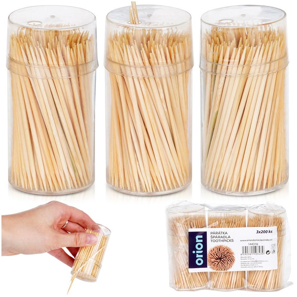 Palillos de bambú 6,5 cm 3x200 uds.