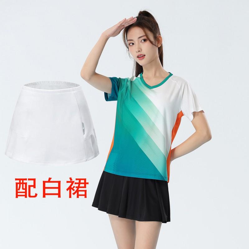 Quick-Dry Breathable Badminton Set Men Women Tennis Ping Pong Sport Shirt Short Sleeve Activewear