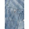 Emporio Armani Women White Leather Patch Trucker Denim Jacket A526110509