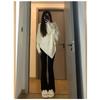 Autumn Winter High Collar Casual Fashion Irregular Sweater Women Solid All-match Bottomed Knitting Pullover Top