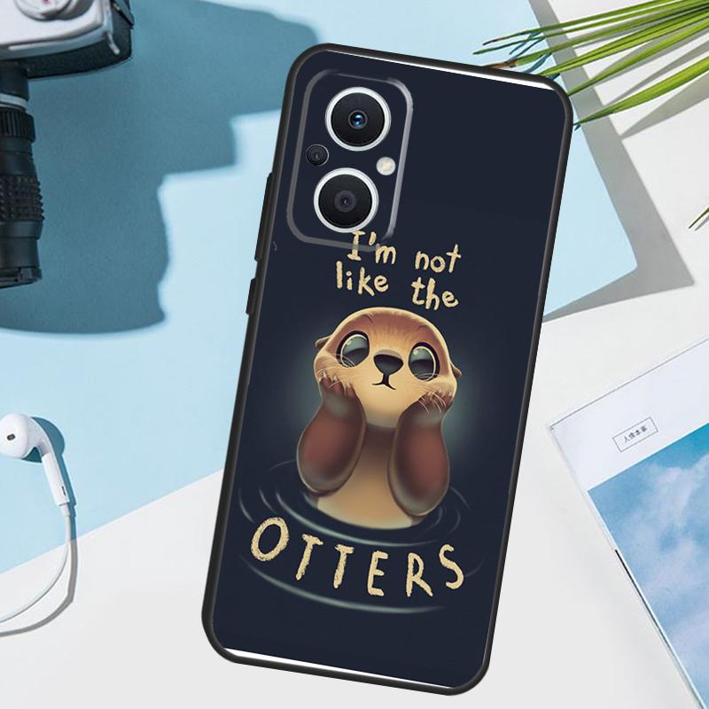 Cute Cartoon Otter Cover For OPPO Reno 8T 7 8 Lite 14F 13F 12F 11F 14 13 12 11 10 OPPO Find X8 X6 X5 X9 Pro Case