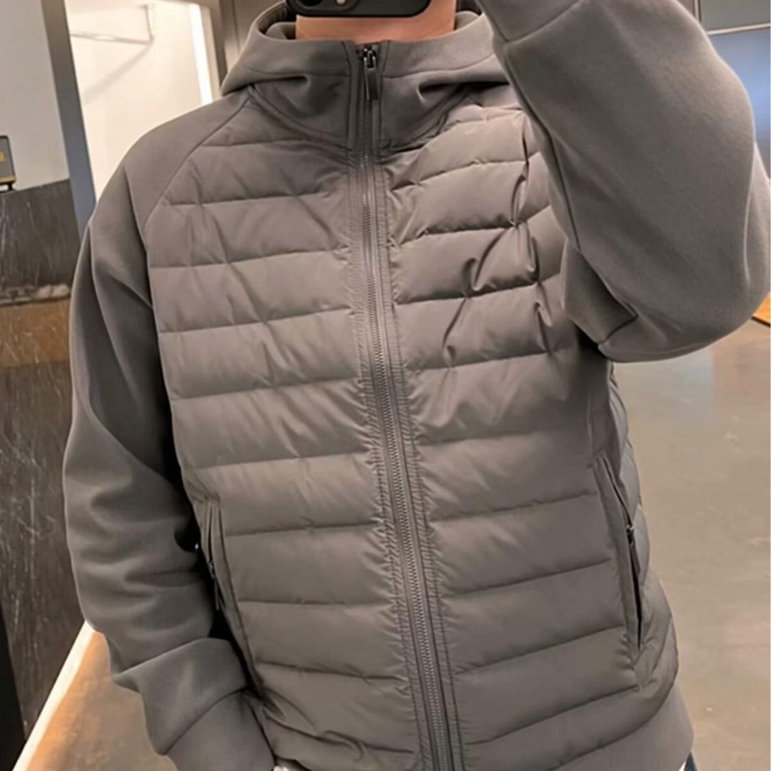 

Мужская повседневная куртка с капюшоном в стиле пэчворк, Осень/Зима 2025: Стильный, Универсальный, Теплый и Ветрозащитный Хлопок для Комфорта на Открытом Воздухе. L серый