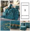Convertible Coral Fleece Pillow & Blanket - Dual-Use Cushion for Cars & Office