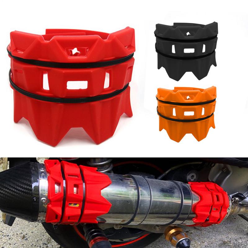 Auspuffendrohr Schutzhülle Endrohr Schutz Anti-Verbrühschutz Elastischer Schalldämpfer-Endrohrring Schalldämpfer Schutz