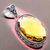 Citrine Gemstone Handmade 925 Sterling Silver Jewelry Pendant 2.17" AH-759