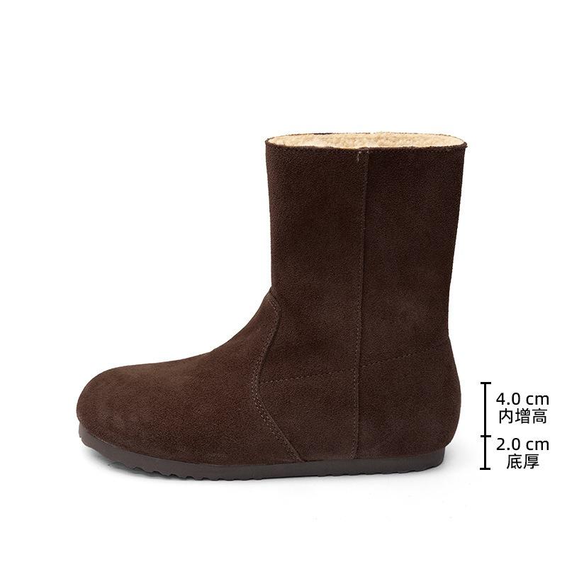 Two wearing warm snow boots for women's autumn and winter new thick-soled fluffy cotton shoes retro velvet short boots for women's shoes