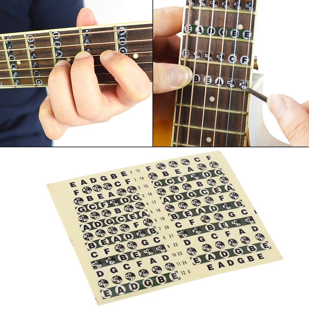 1Pcs Guitar Fretboard Note Sticker Musical Scale Label for Beginner Practice