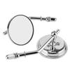 2pcs Motorcycle Handlebar Mirrors Rearview End Bar Foldable Round 360 degrees  Adjustable
