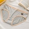 6PCS Mid Waist Simple Panties Breathable Large Size Briefs Trendy Underwear Women  Intimates