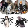 Pet Spider Costume for Cats Cat Dog Spider Cosplay Costume Furry Spider Costume for Cats Dogs Halloween Party Dress Up for Small