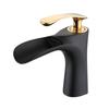 Bathroom Waterfall Basin Sink Faucets Hot Cold Tap Deck Mounted Water Mixer Crane Antique Bronze Chrome White Black Gold