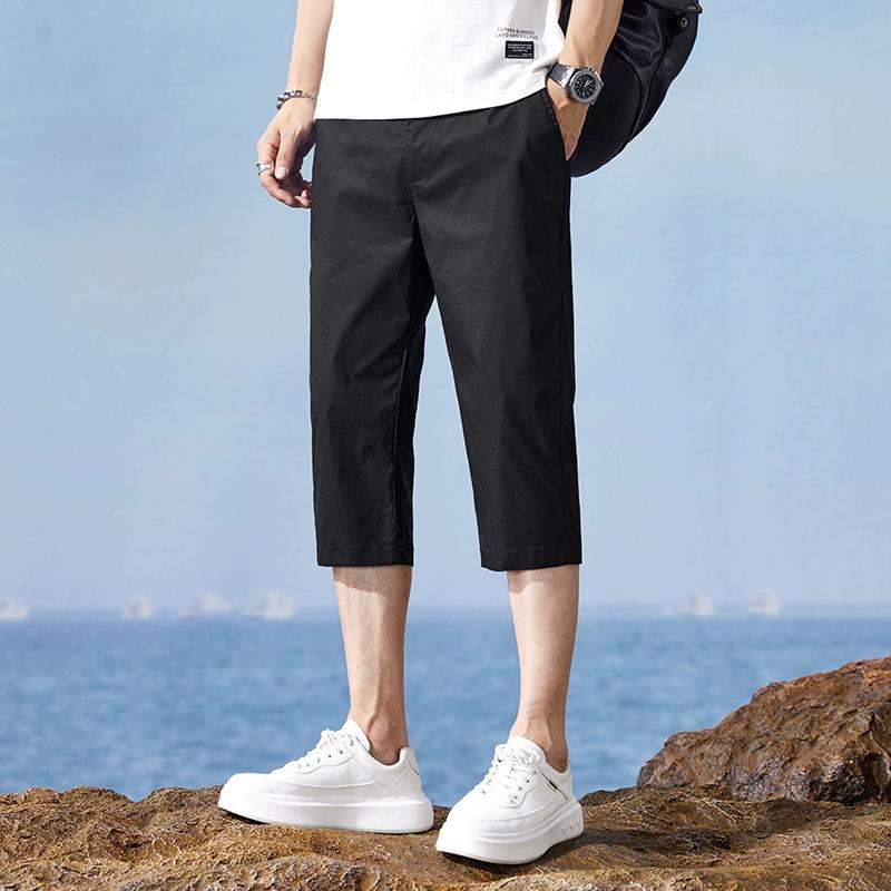 2024 Summer Men Shorts Men Cotton Calf-Length Pants Male Casual Joggers Workout Sporting Short Sweatpants Sportswear