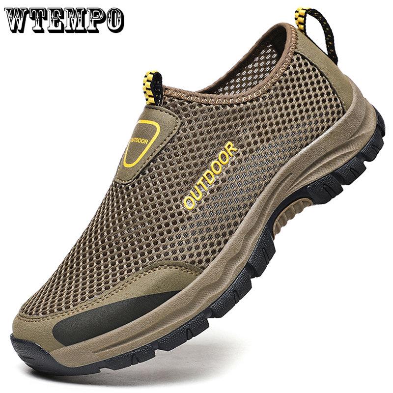 Mesh Men Casual Shoes Summer Outdoor Water Sneakers Men Trainers Non-slip Climbing Hiking Shoes Breathable Men's Treking Shoes