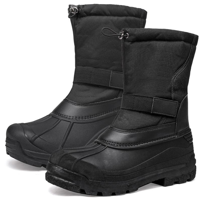 New Snow Boots Men's and Women's Non-slip, Waterproof, Cold-proof and Warm Outdoor Middle Help Snow Boots Thickened Snow Boots