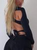AltGoth Seksi Tulum Kadın Koyu Gotik Cyberpunk Hollow Out Patchwork Uzun Kollu Bodysuit Harajuku Emo Alt Tulum