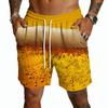 Herren Freizeitshorts mit Print und Kordelzug, Leicht, Schnelltrocknend, 5 Zoll Schrittlänge