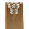 Women Clip-in Hair Extension Heat Resistant Fluffy Lightweight Invisible Natural Looking Thick Long Straight Synthetic Hairpiece