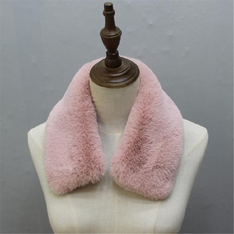 Women Furry Collar Wrap Neck Warmer Scarf Detachable Fake Collar Coat Accessory