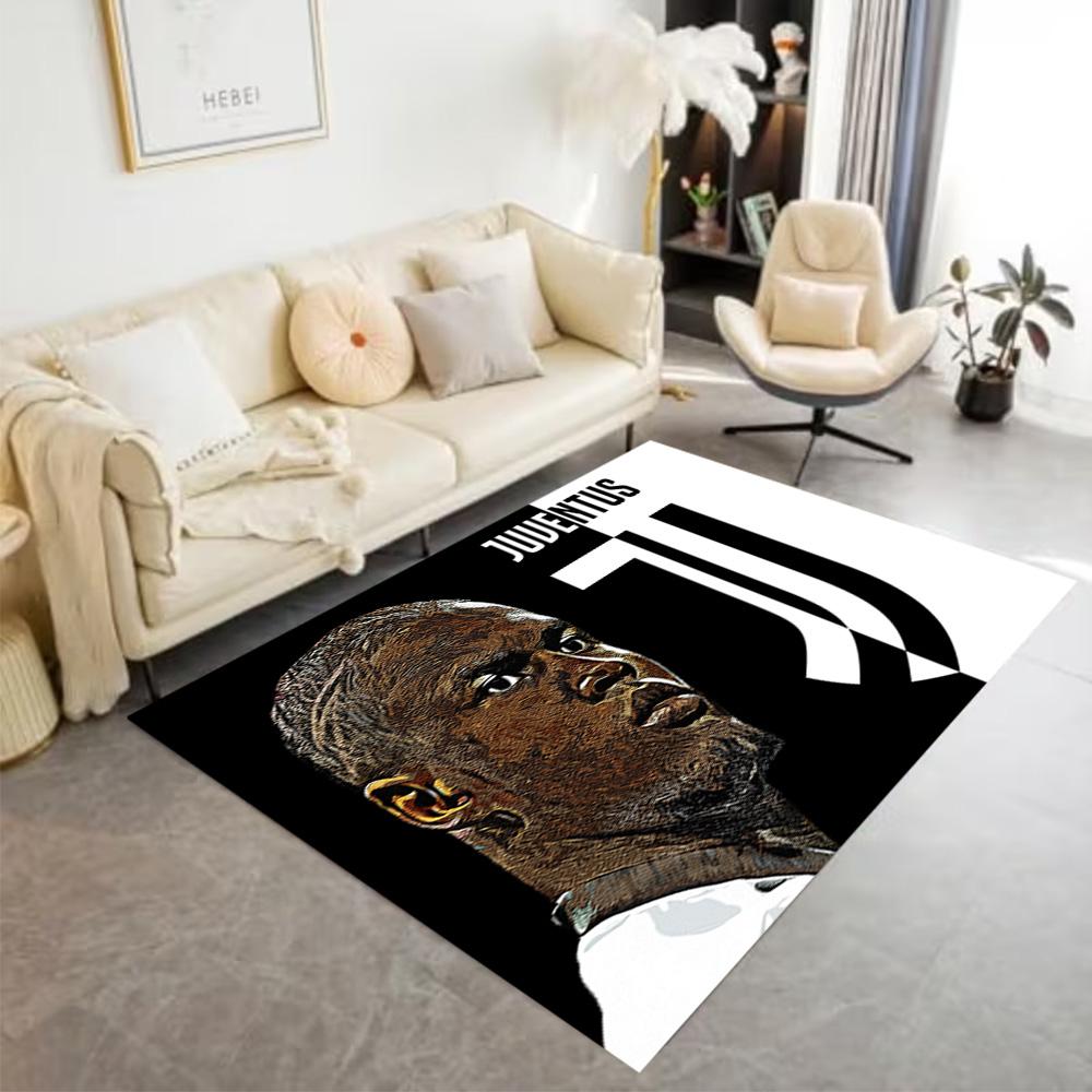 Juventus Football Club Floor Mat Design for Entryway Foyer Hallway Bedrooms Antislip Carpet Decorate Offices Perfect Birthday/Christmas Gift Idea